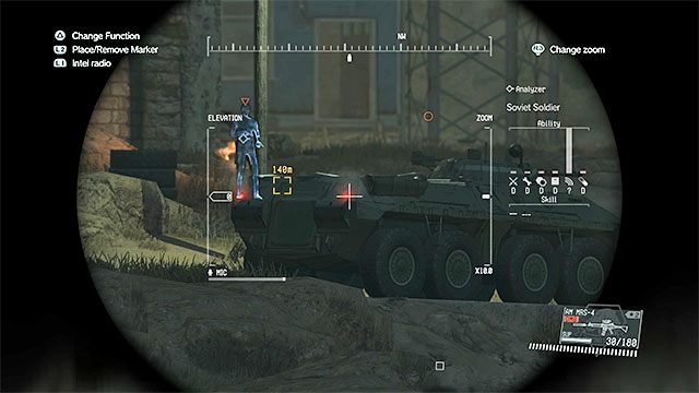 Zbliż się w dowolnym momencie misji do pojazdu opancerzonego - Pozostałe opcjonalne cele w misji Angel With Broken Wings | Misja 10 - Angel With Broken Wings - Metal Gear Solid V: The Phantom Pain - poradnik do gry
