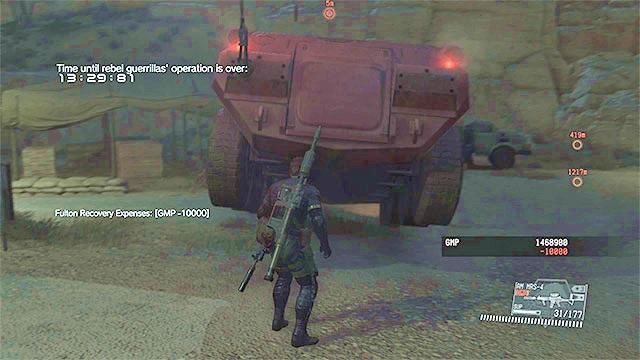 Staraj się fultonować wszystkie wozy opancerzone i czołgi - Misja 34 - [Extreme] Backup, Back Down | Misja 33 i 34 | Solucja MGS V - Metal Gear Solid V: The Phantom Pain - poradnik do gry