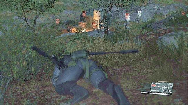 Zakradnij się do obozu od tyłu - Misja 36 - [Total Stealth] Footprints of Phantoms | Misja 36 i 37 - Metal Gear Solid V: The Phantom Pain - poradnik do gry