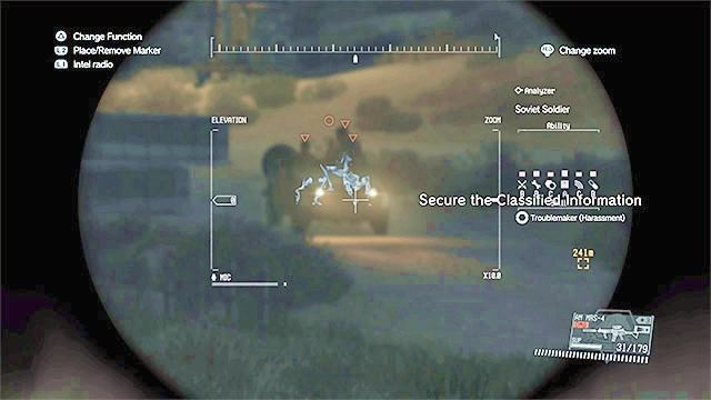 Jeden z jeepów zmierzających w stronę ruin - Pozostałe opcjonalne cele w misji Extraordinary | Misja 38 - Extraordinary - Metal Gear Solid V: The Phantom Pain - poradnik do gry