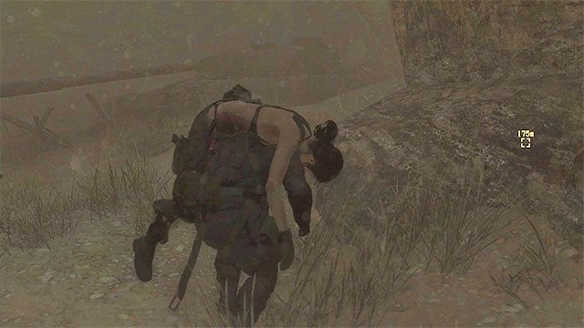 Trzymaj się blisko prawych skał - Ucieczka z Quiet z okolic pałacu | Misja 45 - A Quiet Exit | Solucja MGS V - Metal Gear Solid V: The Phantom Pain - poradnik do gry