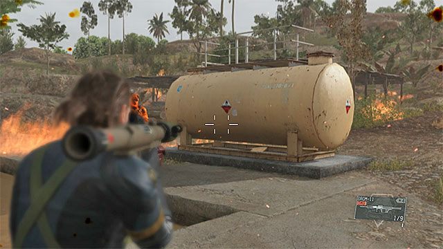 Szybko zniszcz zbiornik - Jak powstrzymać Człowieka w Ogniu (Man on Fire)? | Misja 20 - Voices - Metal Gear Solid V: The Phantom Pain - poradnik do gry