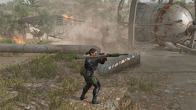 Możesz niszczyć wieże ciśnień gdy pojawi się przy nich boss - Jak powstrzymać Człowieka w Ogniu (Man on Fire)? | Misja 20 - Voices - Metal Gear Solid V: The Phantom Pain - poradnik do gry
