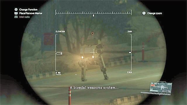 Uważaj na wrogi śmigłowiec, na wysoko ustawionych wrogów i na maszyny kroczące - Odnalezienie doktora Emmericha | Misja 12 - Hellbound | Solucja MGS V - Metal Gear Solid V: The Phantom Pain - poradnik do gry