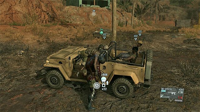 W ekstrakcji małych bojowników może ci pomóć gazik odnaleziony w wiosce - Pozostałe opcjonalne cele w misji Pitch Dark | Misja 13 - Pitch Dark - Metal Gear Solid V: The Phantom Pain - poradnik do gry
