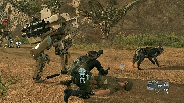Maszyny kroczące z okolic południowego wejścia - Pozostałe opcjonalne cele w misji Pitch Dark | Misja 13 - Pitch Dark - Metal Gear Solid V: The Phantom Pain - poradnik do gry