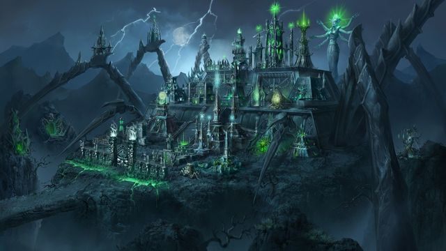W pełni rozwinięte miasto Nekropolii. - Nekropolia - Rozwój miasta | Nekropolia w Might & Magic Heroes VII - Might & Magic: Heroes VII - poradnik do gry
