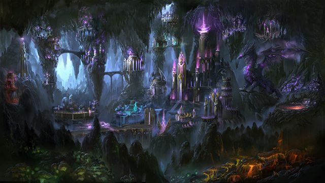 W pełni rozwinięte miasto Lochów. - Lochy - Rozwój miasta | Loch w Might & Magic Heroes VII - Might & Magic: Heroes VII - poradnik do gry