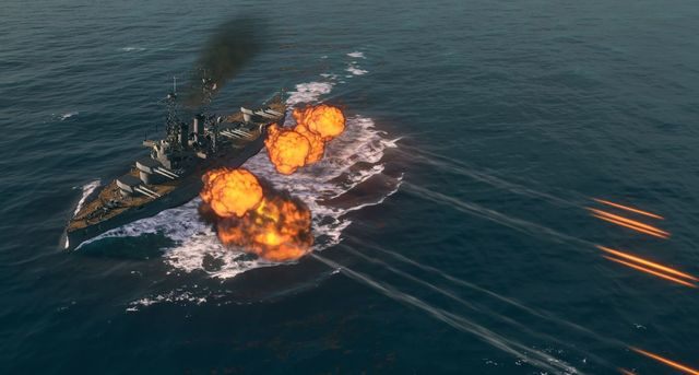 Pancerniki dysponują potężną siłą ognia, która może zatopić okręty wroga nawet jedną serią. - Pancerniki w World of Warships | Typy okrętów - World of Warships - poradnik do gry