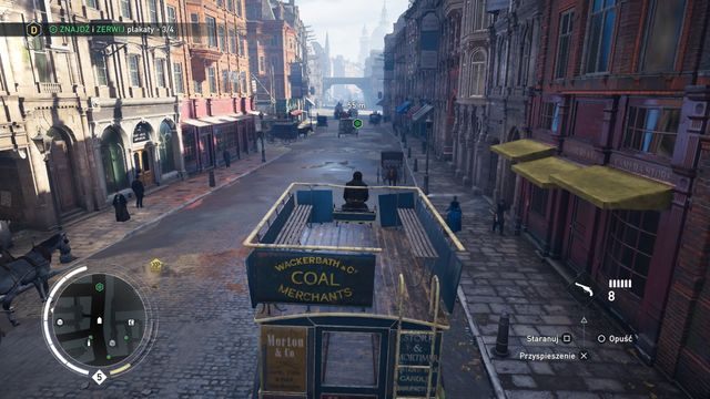 Przejmij kontrolę nad ściganym powozem, aby móc go zatrzymać. - 04 - Okrutna karykatura | Wspomnienia Karola Darwina | AC Syndicate - Assassins Creed: Syndicate - poradnik do gry