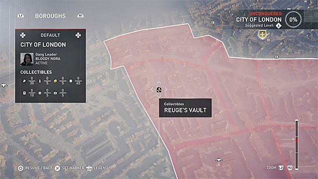 Odnalezieniem skarbca Reugea (Reuges Vault) najwcześniej możesz zająć się po awansowaniu do trzeciej sekwencji i zaliczeniu jej pierwszego wspomnienia, a więc krótkiego przeglądu atrakcji dostępnych podczas pobytu w Londynie - Jak odnaleźć skarbiec Reugea (Reuges Vault)? | Tajemnice Londynu - pozytywki - Assassins Creed: Syndicate - poradnik do gry