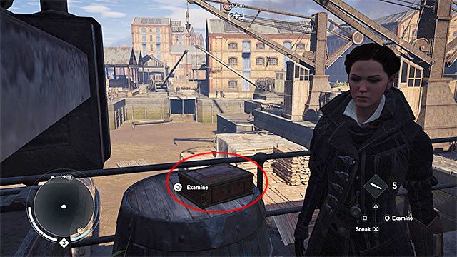Pozytywka leży na beczce w porcie - Southwark | Tajemnice Londynu - pozytywki | Assassins Creed Syndicate - Assassins Creed: Syndicate - poradnik do gry