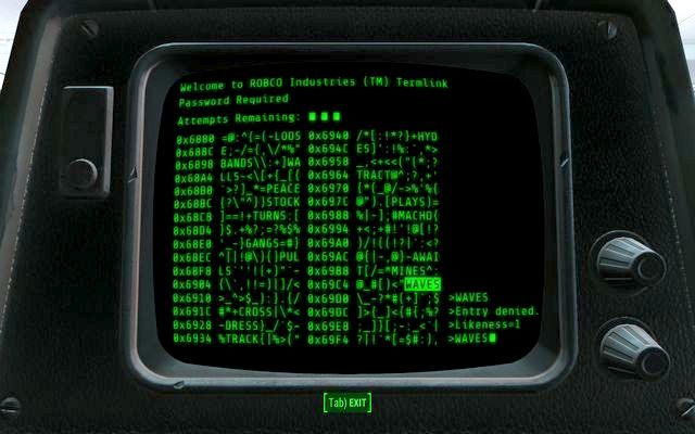 Okno terminala hackowania - Hakowanie | Ważne umiejętności - Fallout 4 - poradnik do gry