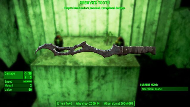 Typ: Ostrze ofiarne - Broń biała | Unikalne bronie - Fallout 4 - poradnik do gry