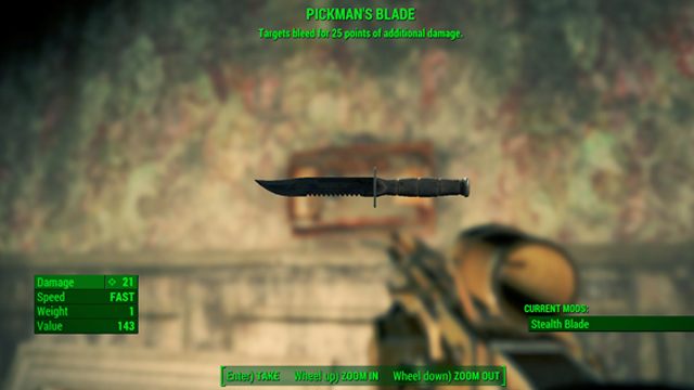 Typ: Nóż bojowy - Broń biała | Unikalne bronie - Fallout 4 - poradnik do gry