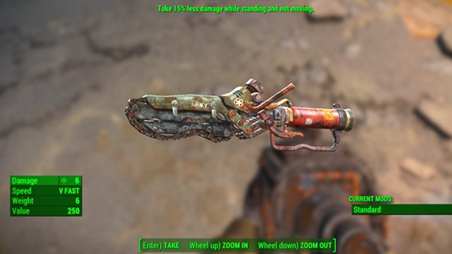 Typ: Rozpruwacz (piła) - Broń biała | Unikalne bronie - Fallout 4 - poradnik do gry
