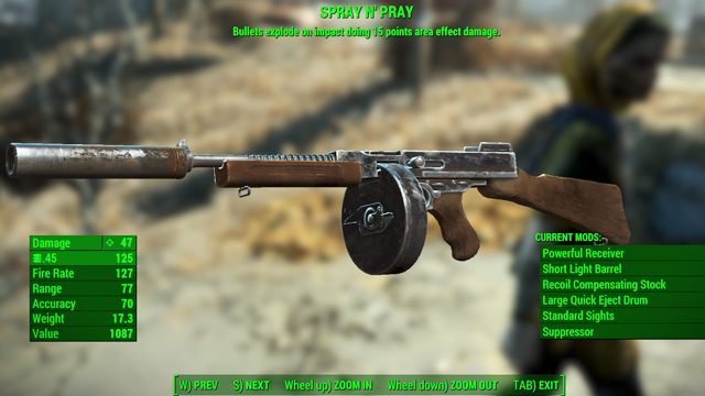 Typ: Karabin maszynowy - Broń palna - lekka w Fallout 4 | Unikalne bronie - Fallout 4 - poradnik do gry