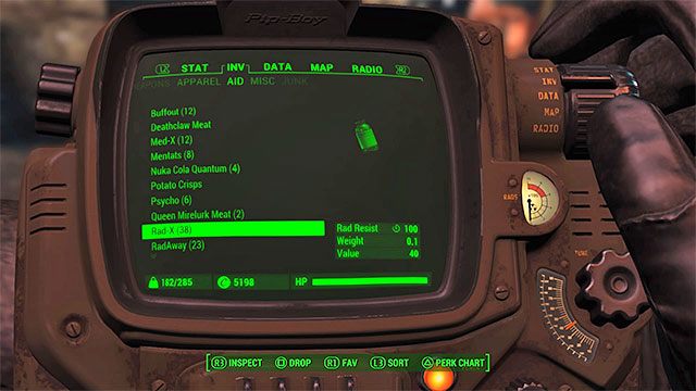 Rad-X i AntyRad to bardzo popularne chemikalia - Fallout 4: Jak zabezpieczać się przed wysokim promieniowaniem i jak się go pozbyć? - Fallout 4 - poradnik do gry
