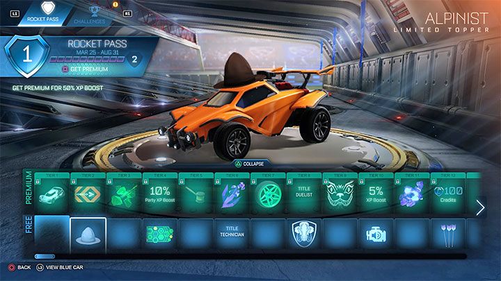 2) Ulepszanie przepustek Rocket Pass do poziomu Premium - Możesz dzięki temu otrzymywać znacznie więcej przedmiotów kosmetycznych - Rocket League: Mikropłatności - Rocket League - poradnik do gry