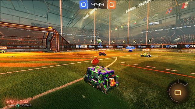 Większość bramek strzelanych jest po udanych dośrodkowaniach - Rocket League: Jak strzelać gole? - Rocket League - poradnik do gry
