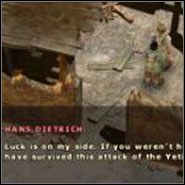 Na koniec czeka Cię natomiast fajna scenka, w której Hans nokautuje naszego herosa i ucieka z planszy - Mountain Camp - Tibet | Grom - Grom - poradnik do gry