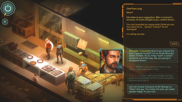 Dopóki nie ustalisz detali z kelnerką, nie masz opcji dialogowych z kucharzem - Uninvited Guests - zadanie główne | Shangri-La M8 | Shadowrun Hong Kong - Shadowrun: Hong Kong - poradnik do gry