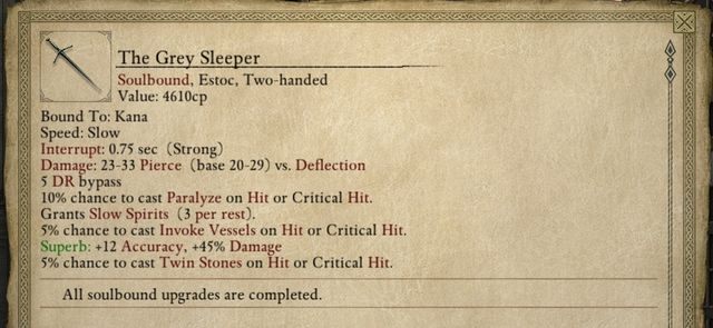Szary śpiący jest jednym z najlepszych mieczy dwuręcznych w grze. - Szary śpiący (The grey sleeper) - zadanie poboczne | Długie Wodospady M3 - Pillars of Eternity: The White March Part I - poradnik do gry