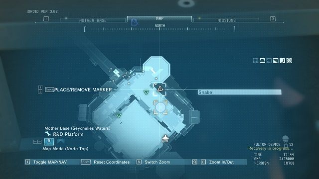 Lokalizacja diamentu. - Diamenty w Bazie Matce (Mother Base) | Nieoszlifowane diamenty | MGS V - Metal Gear Solid V: The Phantom Pain - poradnik do gry