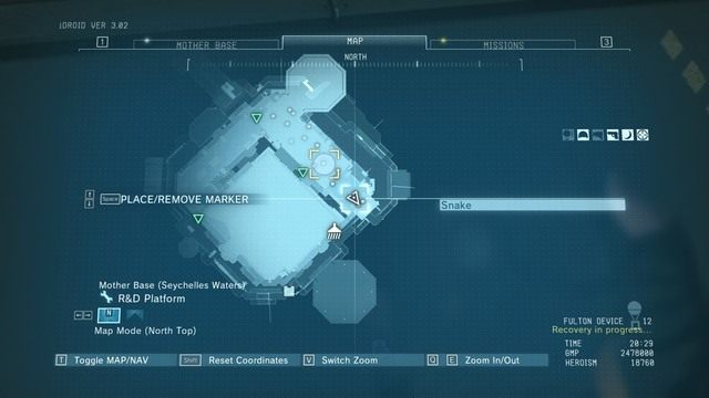 Lokalizacja diamentu. - Diamenty w Bazie Matce (Mother Base) | Nieoszlifowane diamenty | MGS V - Metal Gear Solid V: The Phantom Pain - poradnik do gry