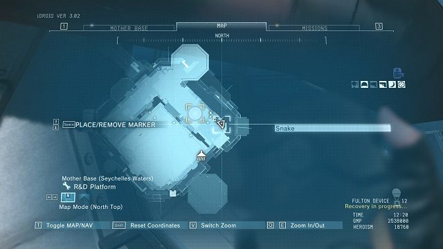 Lokalizacja diamentu. - Diamenty w Bazie Matce (Mother Base) | Nieoszlifowane diamenty | MGS V - Metal Gear Solid V: The Phantom Pain - poradnik do gry