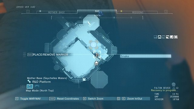 Lokalizacja diamentu. - Diamenty w Bazie Matce (Mother Base) | Nieoszlifowane diamenty | MGS V - Metal Gear Solid V: The Phantom Pain - poradnik do gry