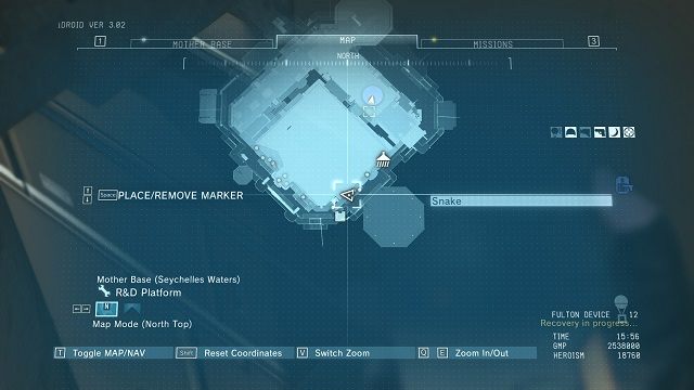 Lokalizacja diamentu. - Diamenty w Bazie Matce (Mother Base) | Nieoszlifowane diamenty | MGS V - Metal Gear Solid V: The Phantom Pain - poradnik do gry