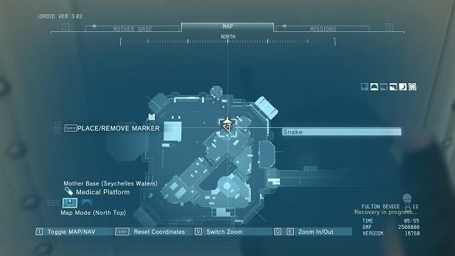 Lokalizacja diamentu. - Diamenty w Bazie Matce (Mother Base) | Nieoszlifowane diamenty | MGS V - Metal Gear Solid V: The Phantom Pain - poradnik do gry