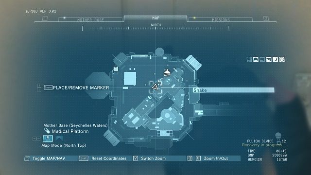 Lokalizacja diamentu. - Diamenty w Bazie Matce (Mother Base) | Nieoszlifowane diamenty | MGS V - Metal Gear Solid V: The Phantom Pain - poradnik do gry