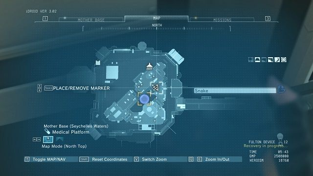 Lokalizacja diamentu. - Diamenty w Bazie Matce (Mother Base) | Nieoszlifowane diamenty | MGS V - Metal Gear Solid V: The Phantom Pain - poradnik do gry