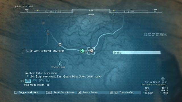 Lokalizacja diamentu. - Diamenty w twierdzy Spugmay Keep | Nieoszlifowane diamenty | MGS V - Metal Gear Solid V: The Phantom Pain - poradnik do gry