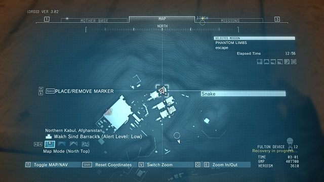 Lokalizacja diamentu. - Diamenty w koszarach Wakh Sind Barracks | Nieoszlifowane diamenty | MGS V - Metal Gear Solid V: The Phantom Pain - poradnik do gry