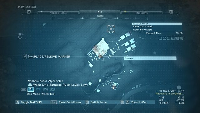 Lokalizacja diamentu. - Diamenty w koszarach Wakh Sind Barracks | Nieoszlifowane diamenty | MGS V - Metal Gear Solid V: The Phantom Pain - poradnik do gry