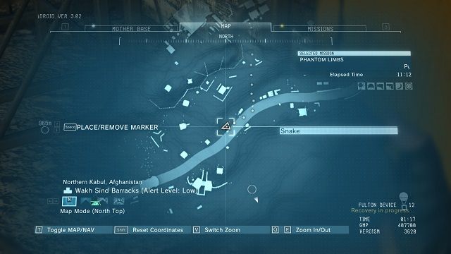 Lokalizacja diamentu. - Diamenty w koszarach Wakh Sind Barracks | Nieoszlifowane diamenty | MGS V - Metal Gear Solid V: The Phantom Pain - poradnik do gry