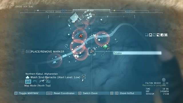Lokalizacja diamentu. - Diamenty w koszarach Wakh Sind Barracks | Nieoszlifowane diamenty | MGS V - Metal Gear Solid V: The Phantom Pain - poradnik do gry