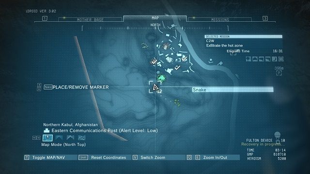Lokalizacja diamentu. - Diamenty w bazie Eastern Communications Post | Nieoszlifowane diamenty | MGS V - Metal Gear Solid V: The Phantom Pain - poradnik do gry