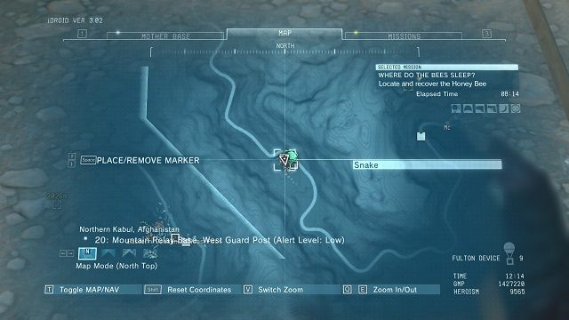 Lokalizacja diamentu. - Diamenty w bazie Mountain Relay Base | Nieoszlifowane diamenty | MGS V - Metal Gear Solid V: The Phantom Pain - poradnik do gry