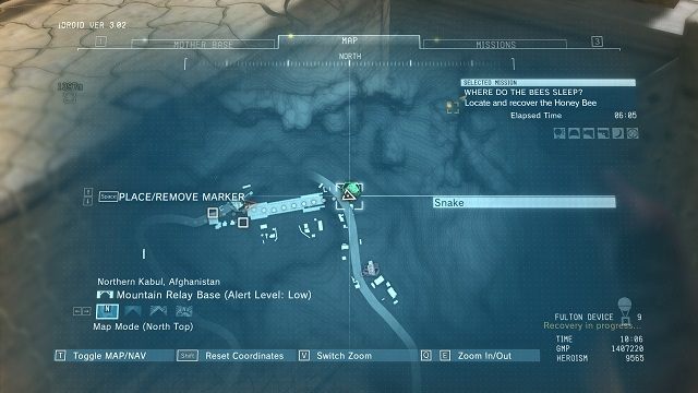 Lokalizacja diamentu. - Diamenty w bazie Mountain Relay Base | Nieoszlifowane diamenty | MGS V - Metal Gear Solid V: The Phantom Pain - poradnik do gry