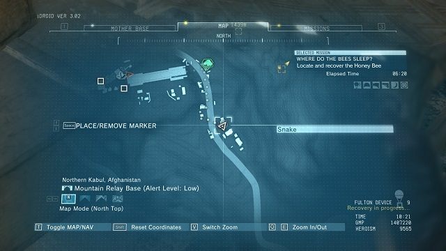Lokalizacja diamentu. - Diamenty w bazie Mountain Relay Base | Nieoszlifowane diamenty | MGS V - Metal Gear Solid V: The Phantom Pain - poradnik do gry