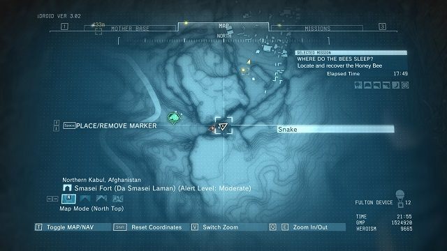 Lokalizacja diamentu. - Diamenty w ruinach Smasei Fort | Nieoszlifowane diamenty | MGS V - Metal Gear Solid V: The Phantom Pain - poradnik do gry