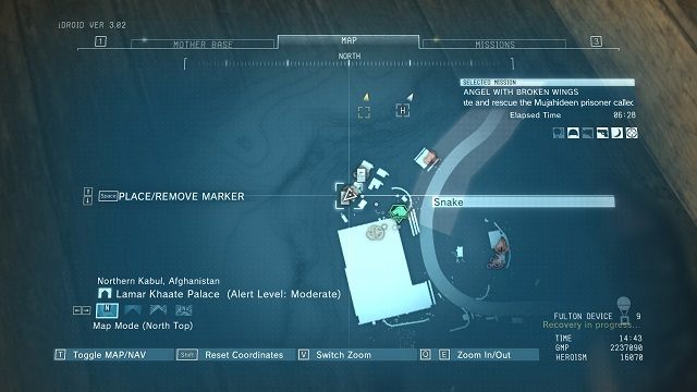 Lokalizacja diamentu. - Diamenty w ruinach Lamar Khaate Palace | Nieoszlifowane diamenty | MGS V - Metal Gear Solid V: The Phantom Pain - poradnik do gry