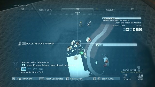 Lokalizacja diamentu. - Diamenty w ruinach Lamar Khaate Palace | Nieoszlifowane diamenty | MGS V - Metal Gear Solid V: The Phantom Pain - poradnik do gry
