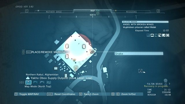 Lokalizacja diamentu. - Diamenty w bazie Yakho Oboo Supply Outpost | Nieoszlifowane diamenty | MGS V - Metal Gear Solid V: The Phantom Pain - poradnik do gry