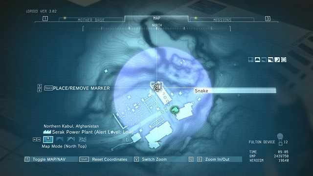 Obszar misji. - Opisy misji (Side-Ops) 1-10 | Poboczne misje | Solucja Metal Gear Solid V - Metal Gear Solid V: The Phantom Pain - poradnik do gry