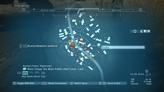 Obszar misji. - Opisy misji (Side-Ops) 11-20 | Poboczne misje | Solucja Metal Gear Solid V - Metal Gear Solid V: The Phantom Pain - poradnik do gry